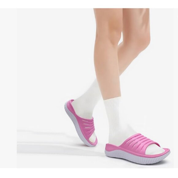 NEW GPOS Recovery Slide Orthotic Plantar Fasciitis Relief black/red pink/white - Picture 14 of 14